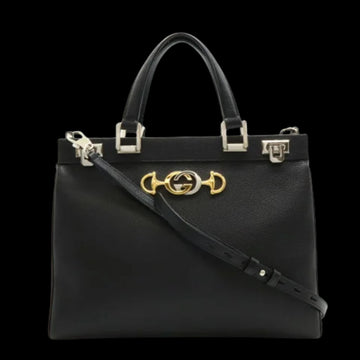 Black Leather Gucci Zumi