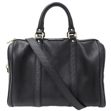 Black Leather Gucci Travel Bag
