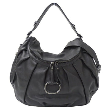 Black Leather Gucci Handbag