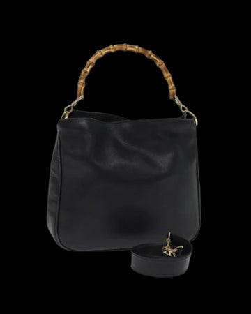 Black Leather Gucci Bamboo