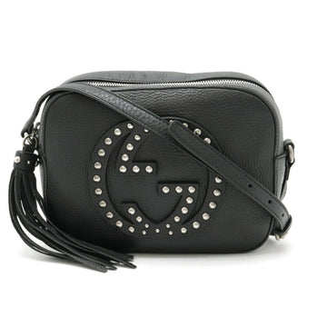 Black Leather Gucci Shoulder Bag