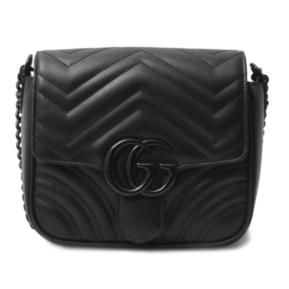 Black Leather Gucci Marmont