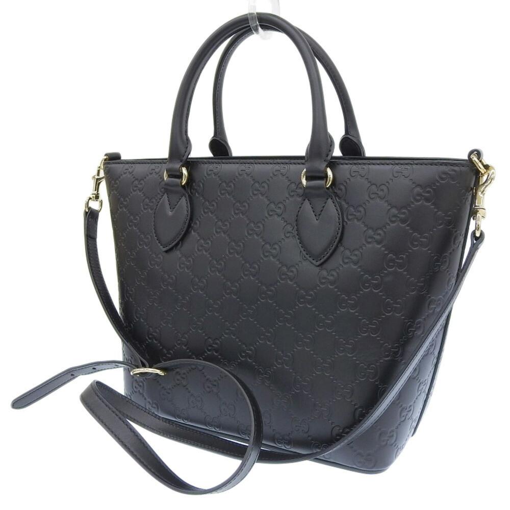 Black Leather Gucci Handbag