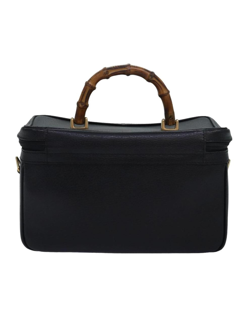 Black Leather Gucci Bamboo