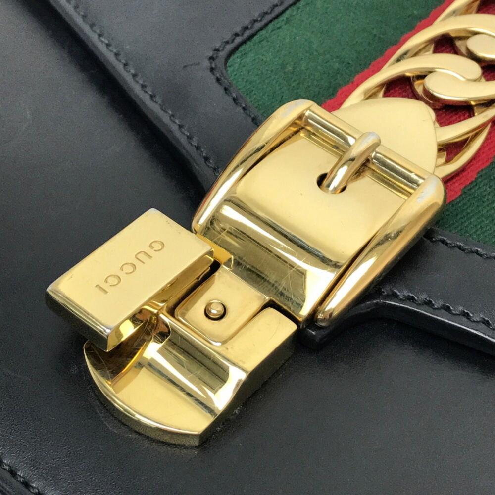 Black Leather Gucci Sylvie