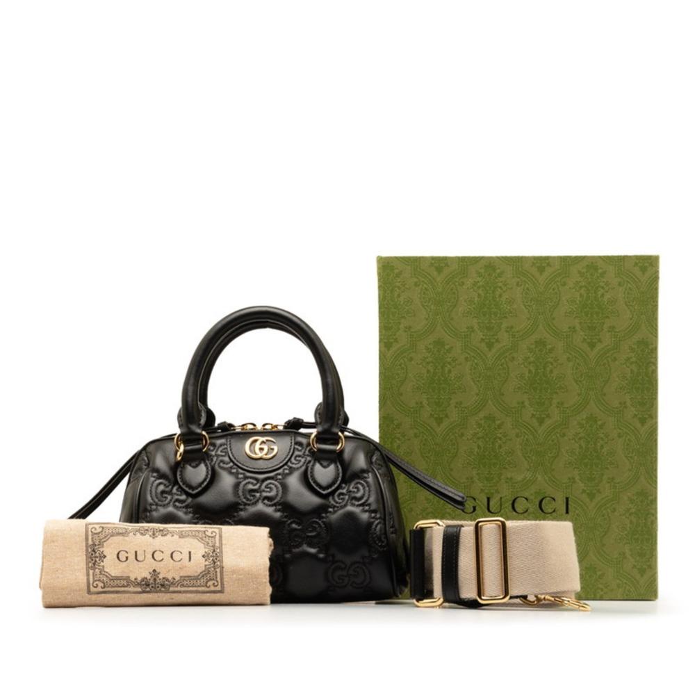 Black Leather Gucci Handbag