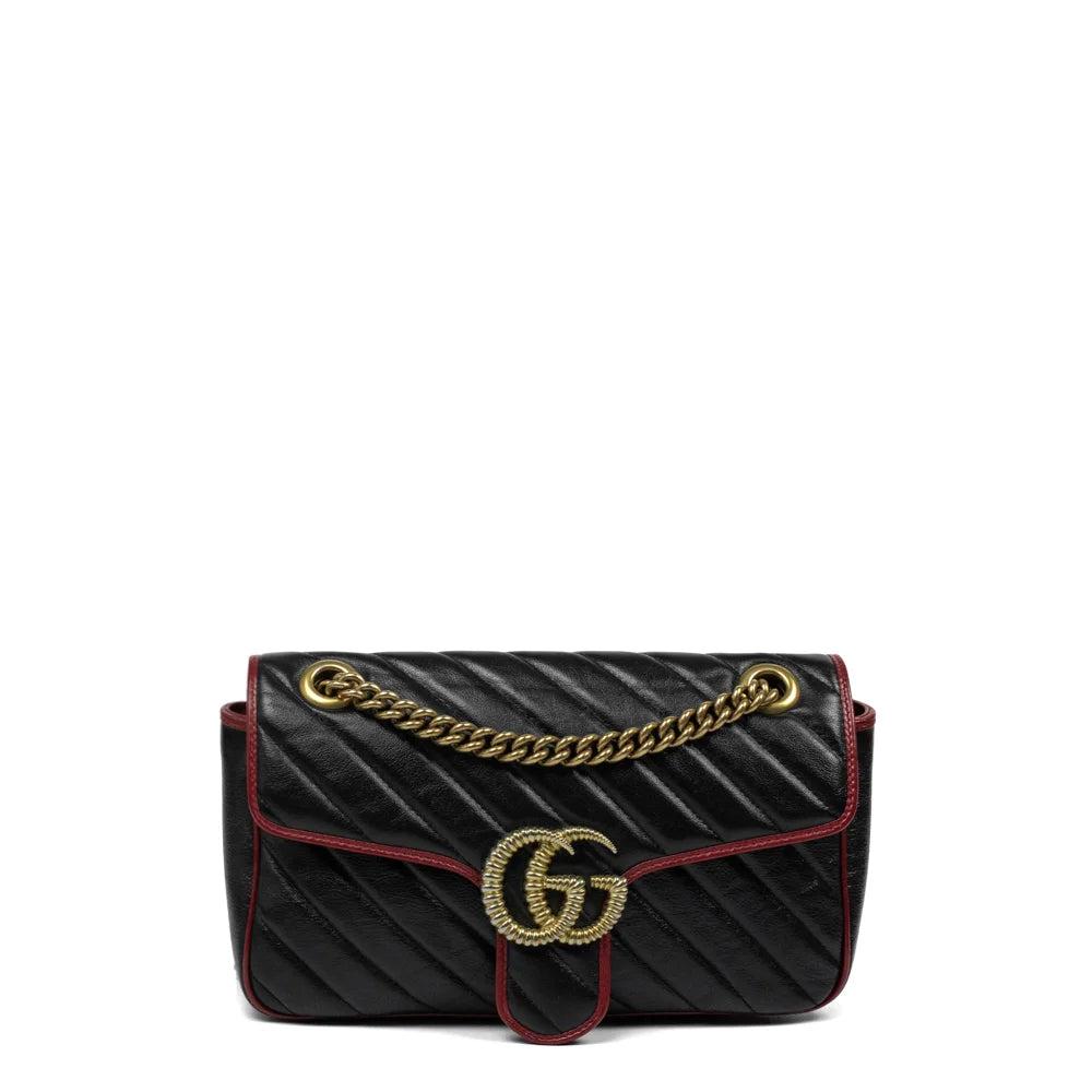 Black Leather Gucci Marmont