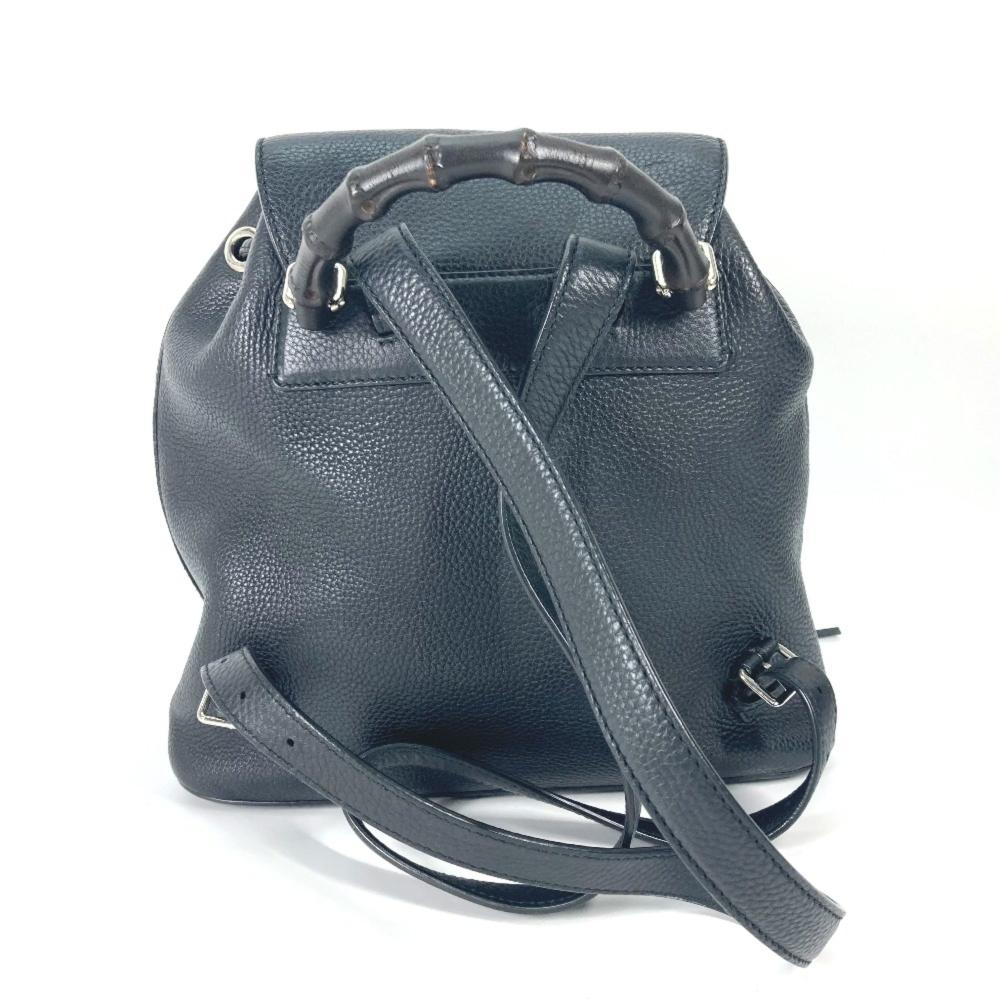 Black Leather Gucci Backpack