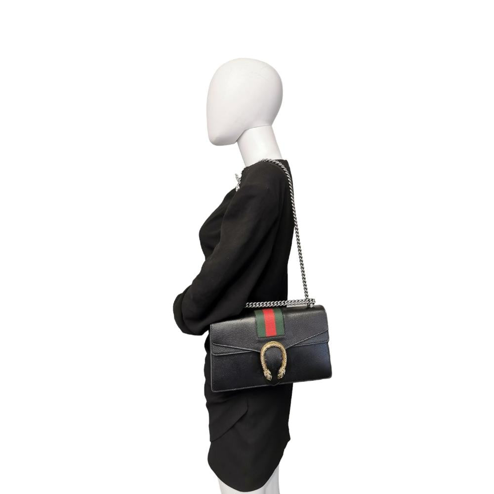 Black Leather Gucci Dionysus