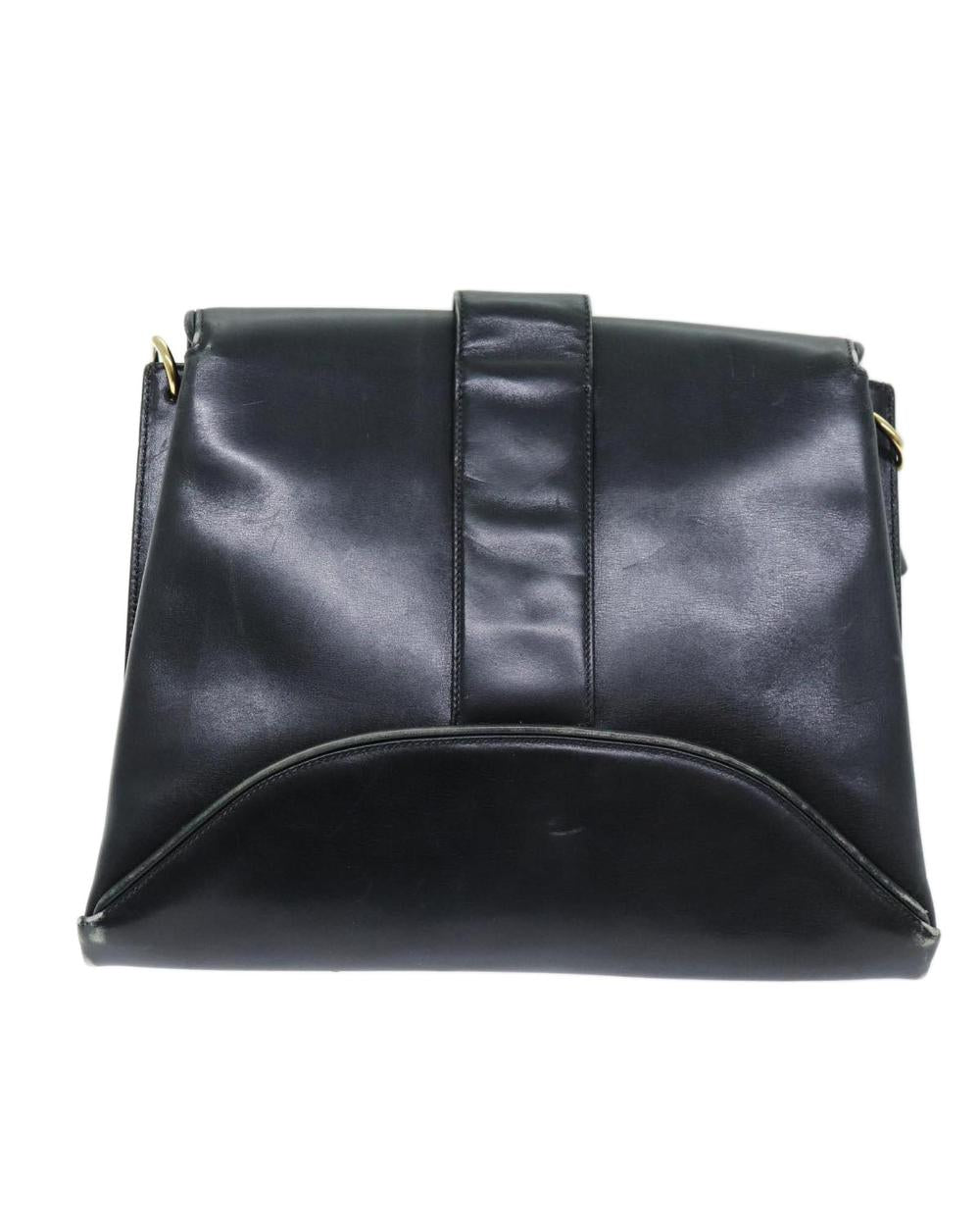 Black Leather Gucci Shoulder Bag