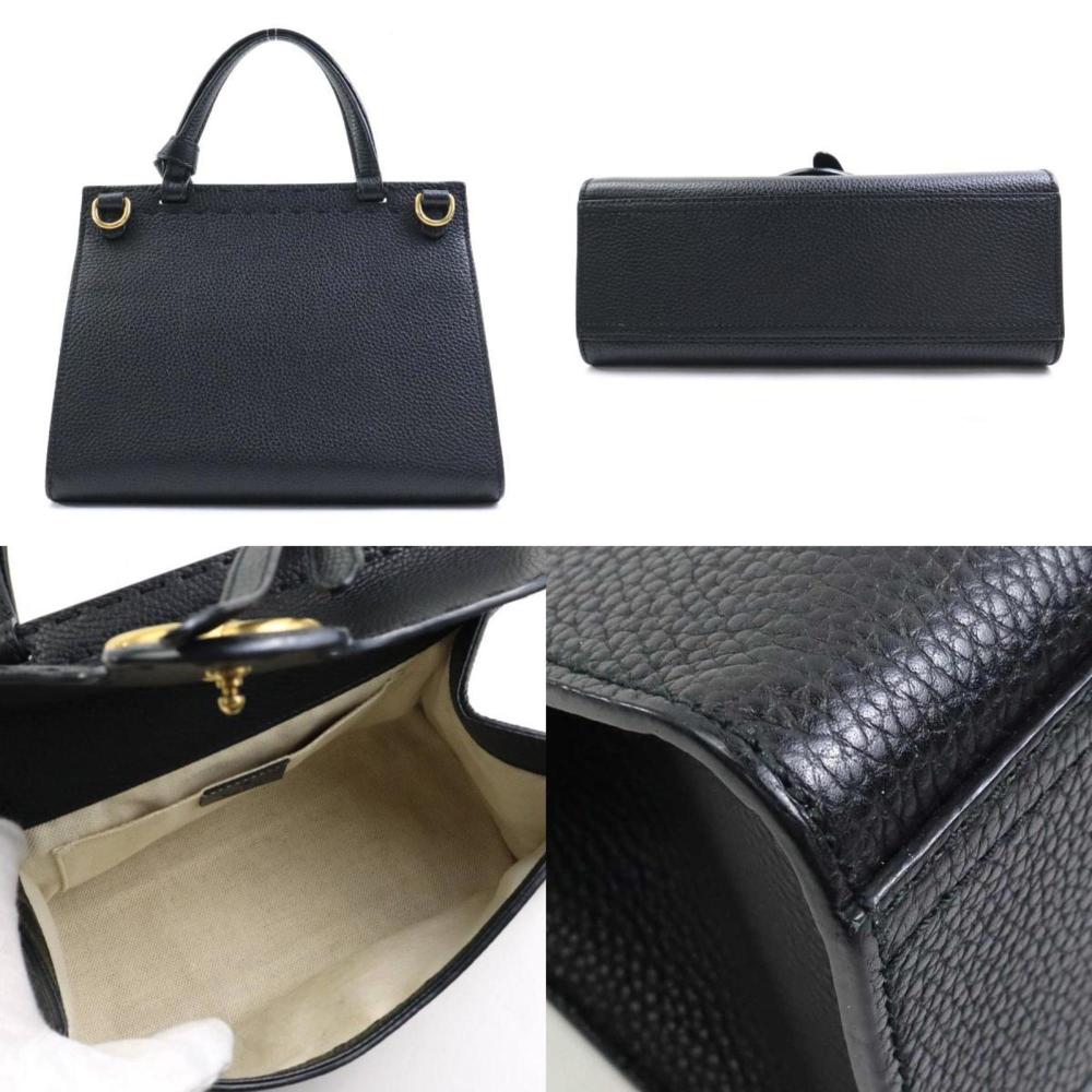 Black Leather Gucci Marmont