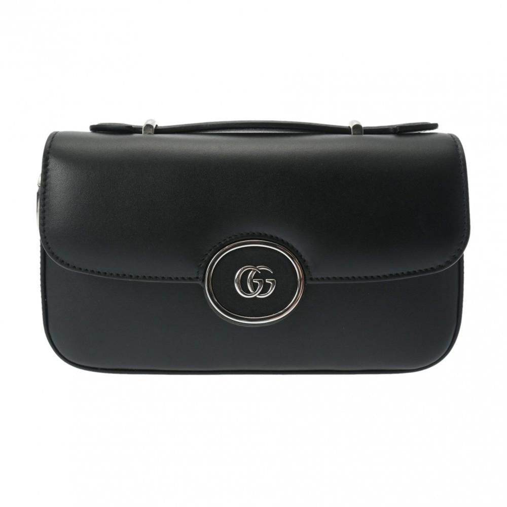 Black Leather Gucci Shoulder Bag