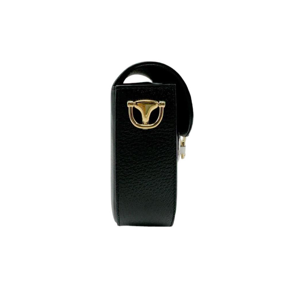 Black Leather Gucci Shoulder Bag