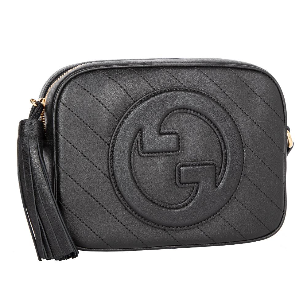 Black Leather Gucci Shoulder Bag