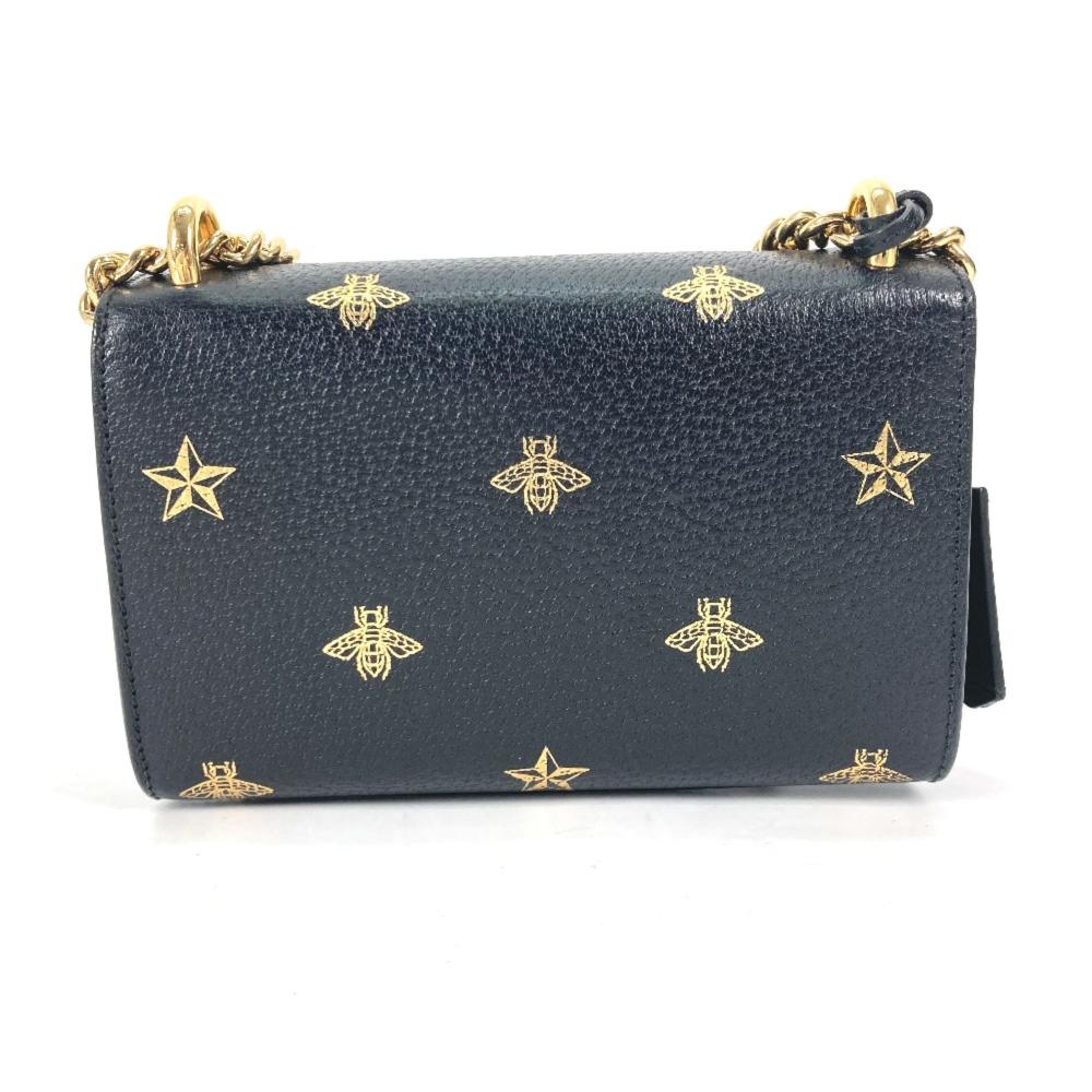 Black Leather Gucci Shoulder Bag