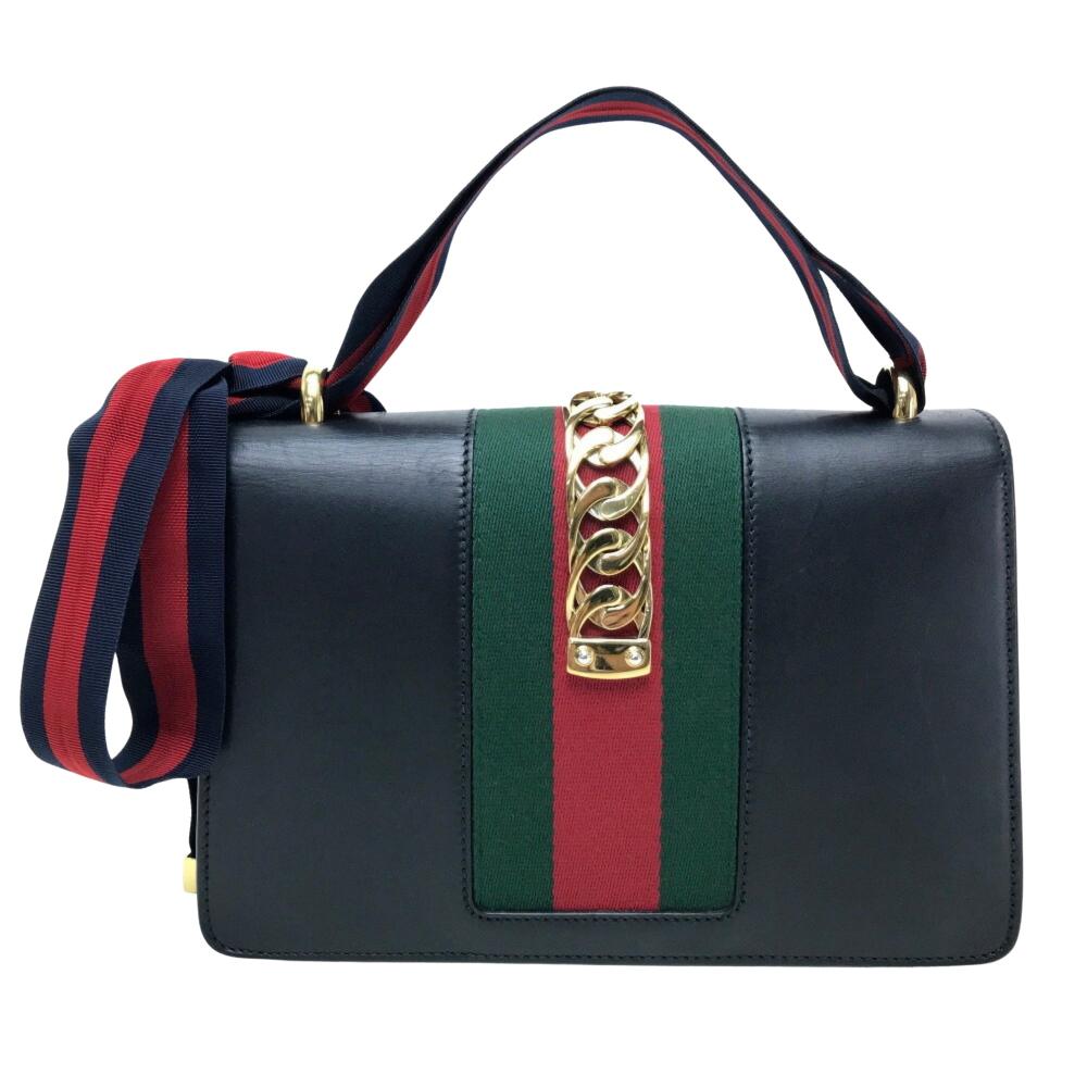 Black Leather Gucci Sylvie