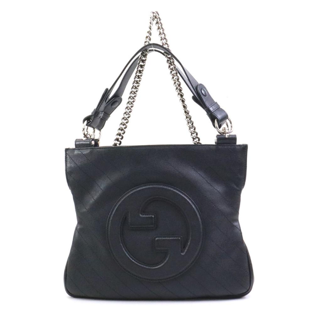 Black Leather Gucci Shoulder Bag