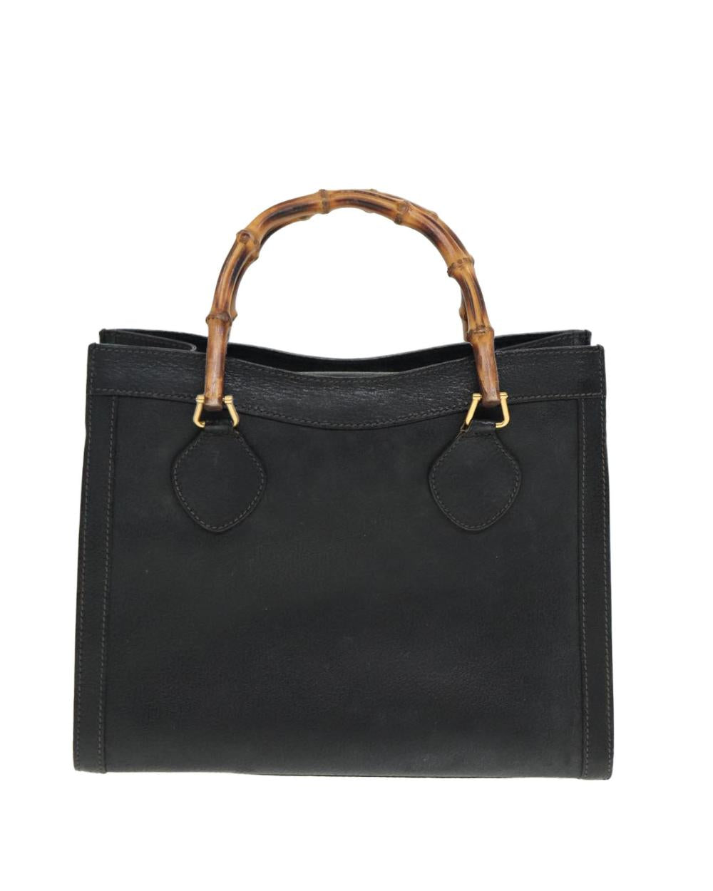 Black Leather Gucci Bamboo