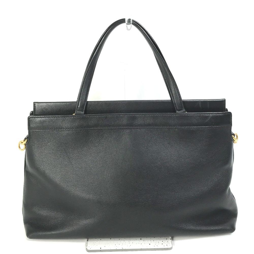 Black Leather Gucci Handbag