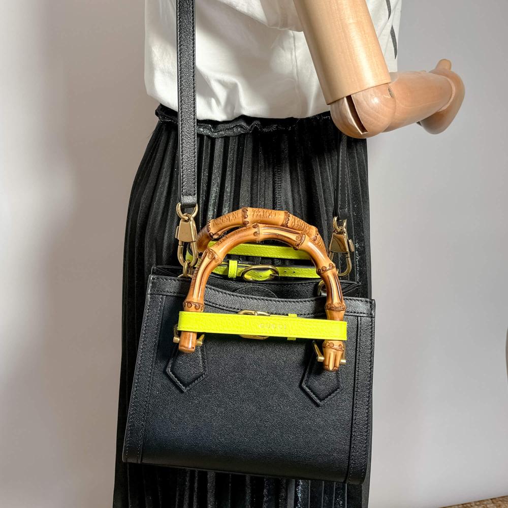 Black Leather Gucci Handbag