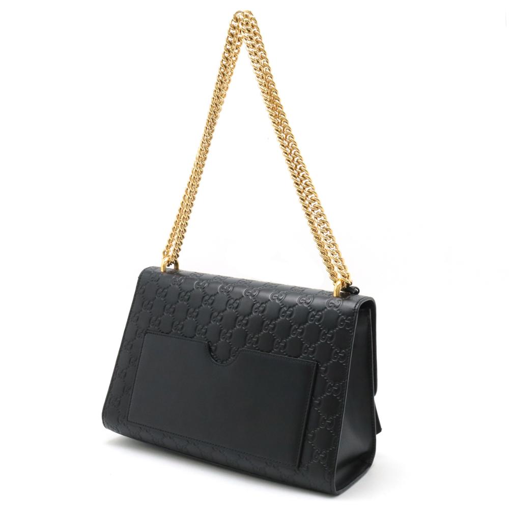 Black Leather Gucci Shoulder Bag