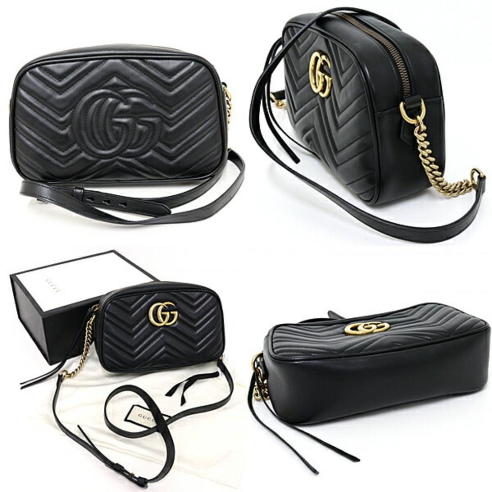 Black Leather Gucci Marmont