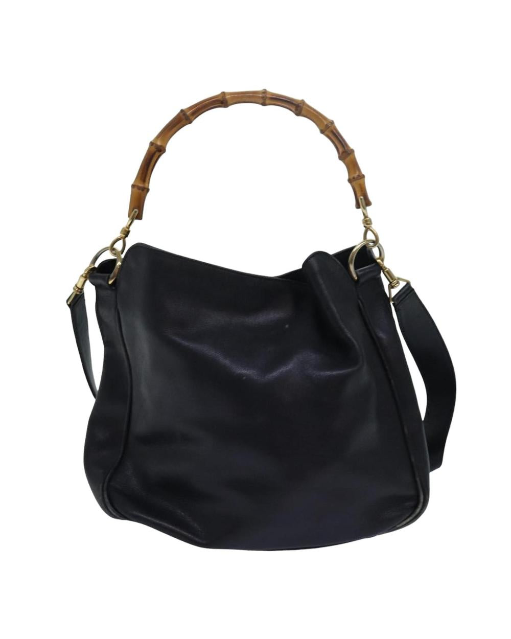 Black Leather Gucci Bamboo