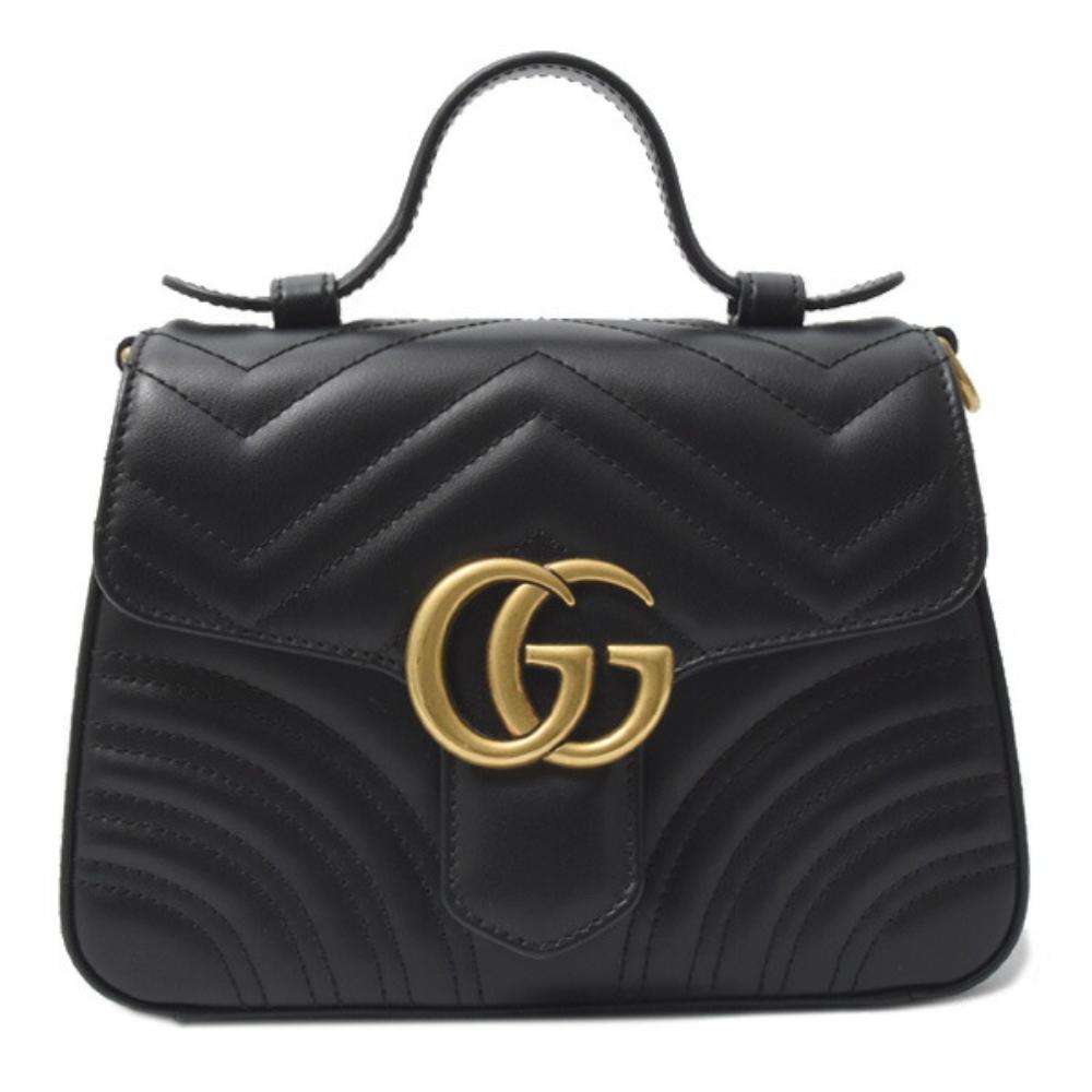 Black Leather Gucci Marmont