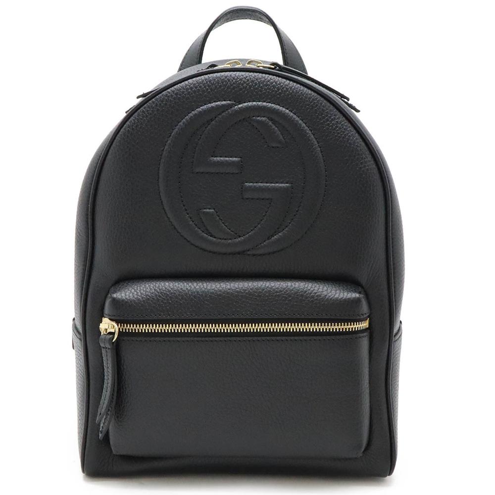 Black Leather Gucci Backpack