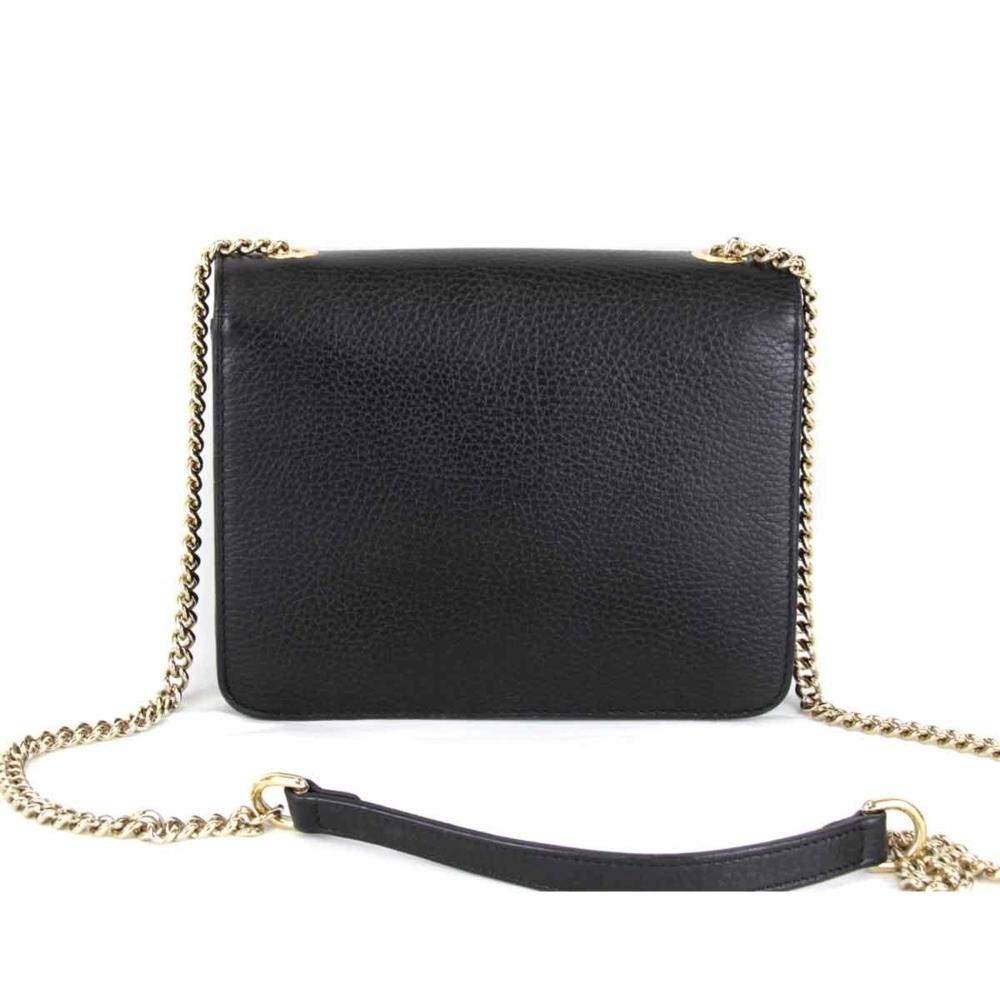 Black Leather Gucci Shoulder Bag