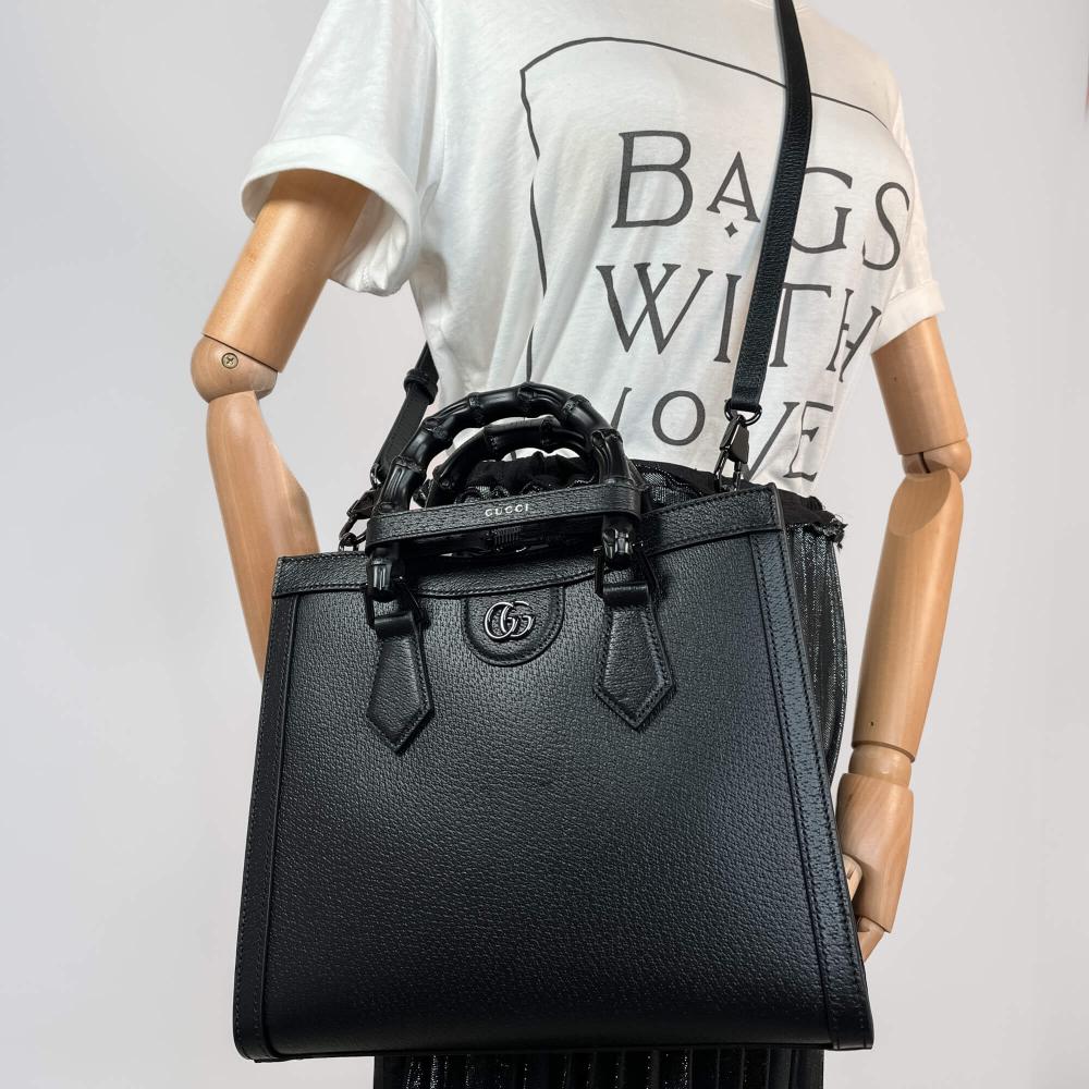 Black Leather Gucci Crossbody Bag