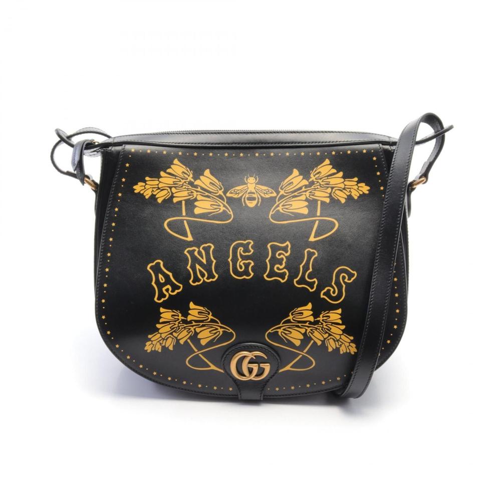 Black Leather Gucci Crossbody Bag
