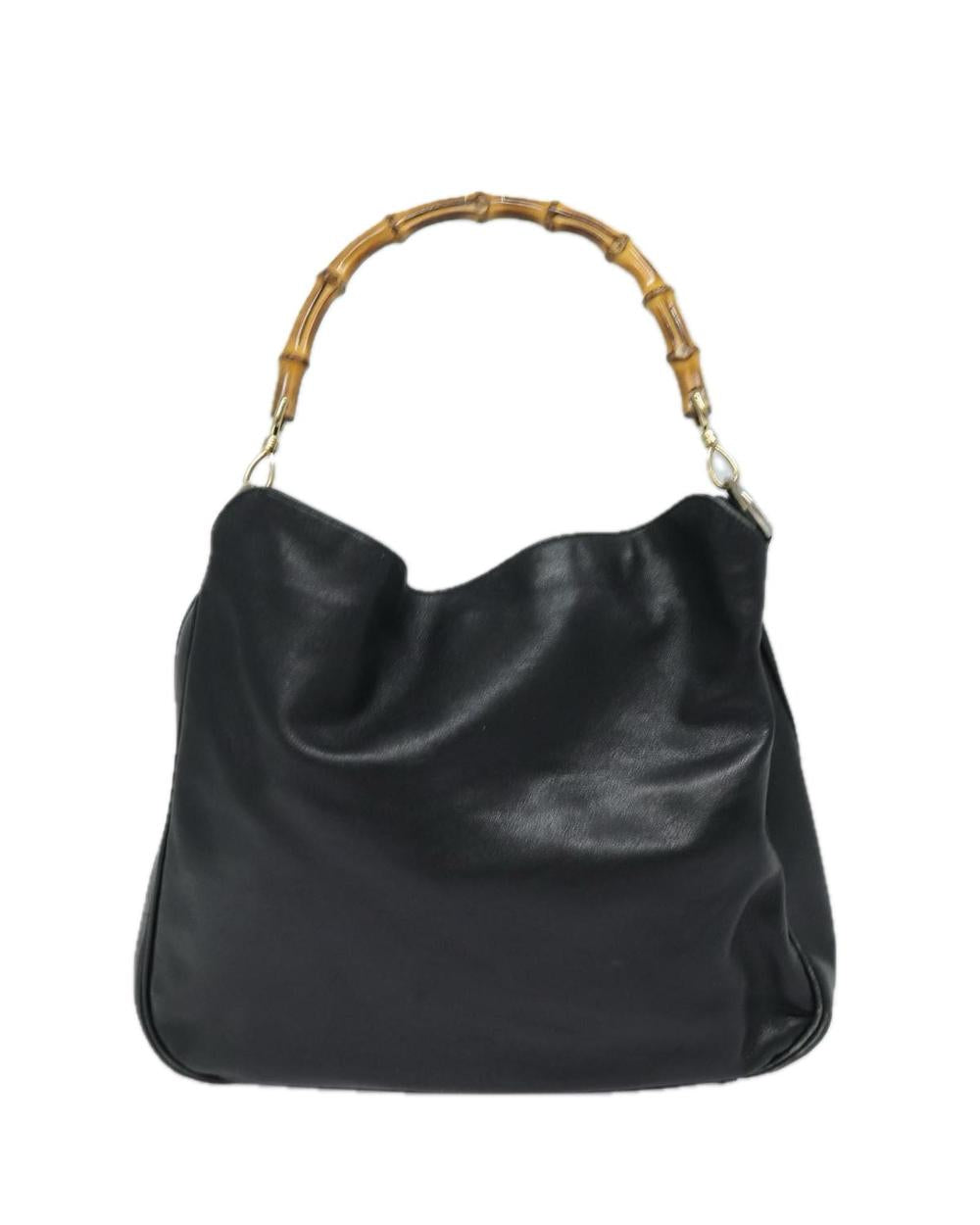 Black Leather Gucci Bamboo