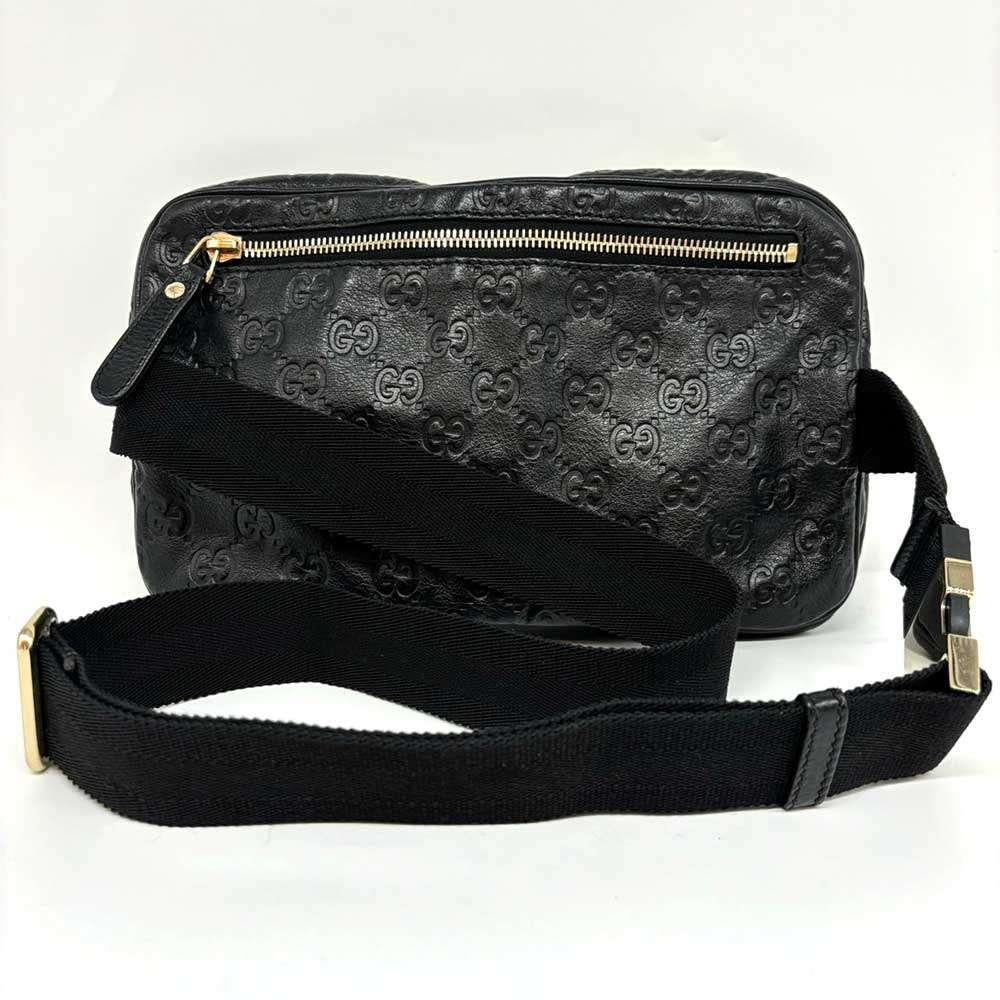 Black Leather Gucci Belt Bag