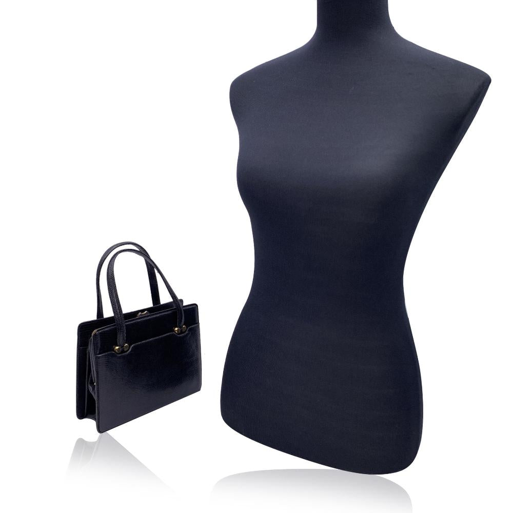 Black Leather Gucci Handbag