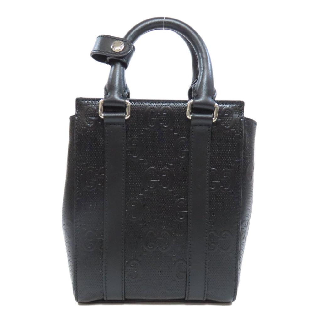 Black Leather Gucci Handbag