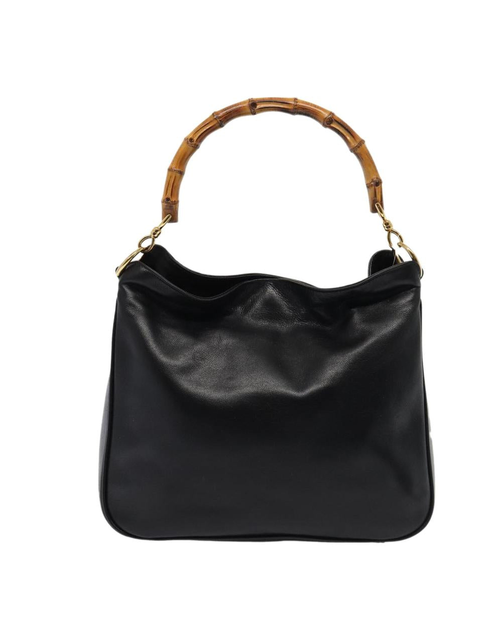 Black Leather Gucci Bamboo