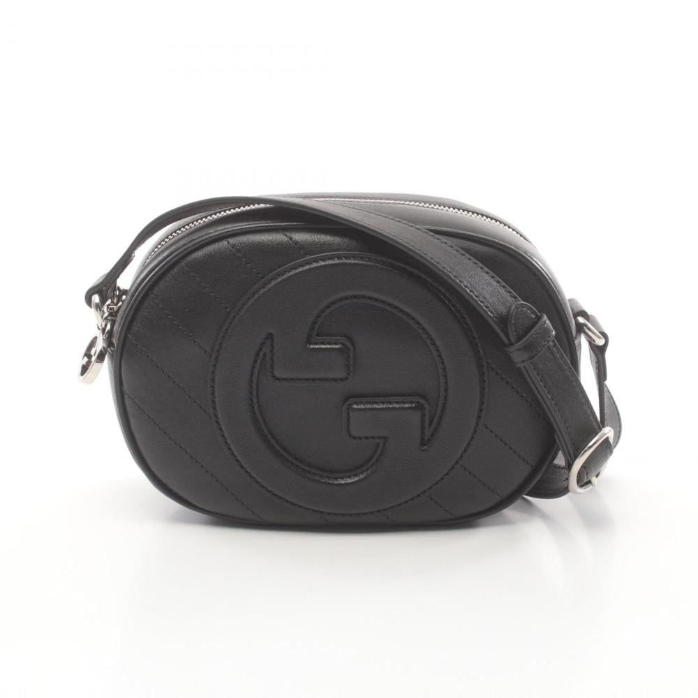 Black Leather Gucci Shoulder Bag