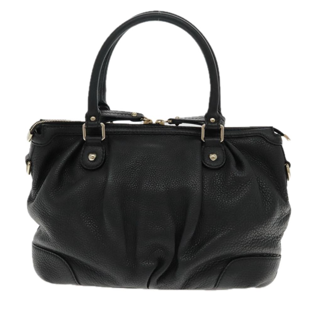 Black Leather Gucci Handbag