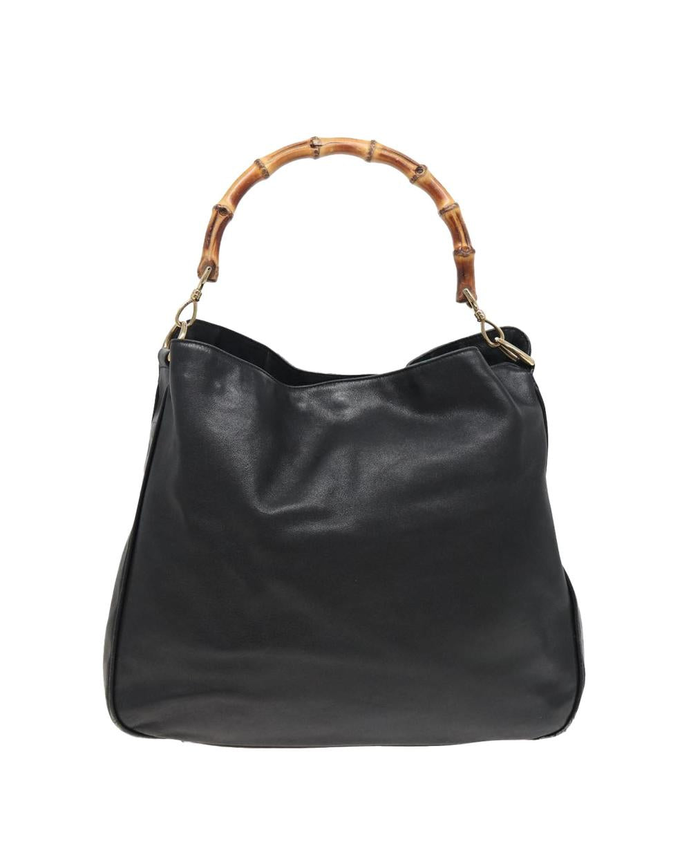 Black Leather Gucci Bamboo