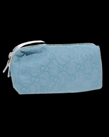 Blue Canvas Gucci Pouch