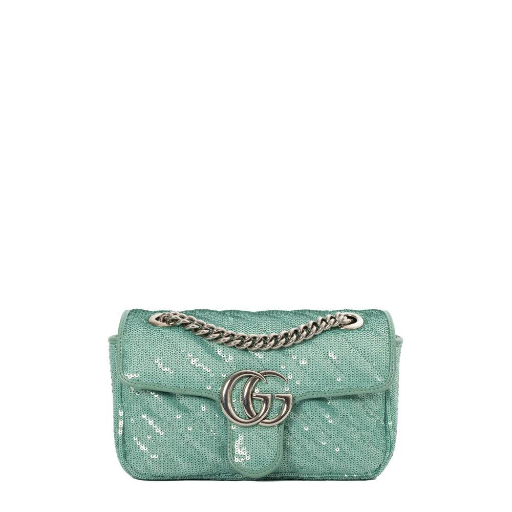Blue Fabric Gucci Marmont