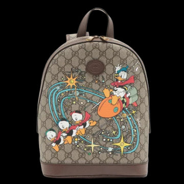 Brown Canvas Gucci Backpack