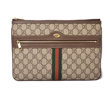 Brown Canvas Gucci Clutch