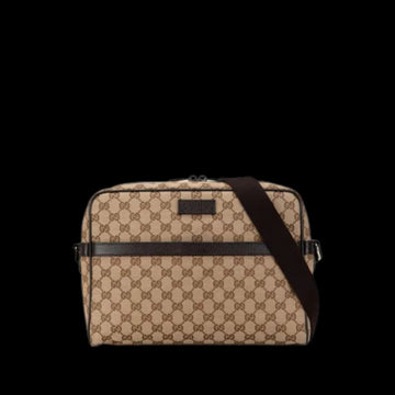 Brown Canvas Gucci Shoulder Bag