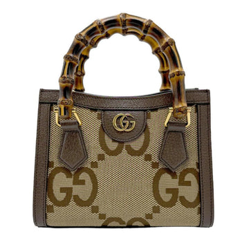 Brown Canvas Gucci Tote