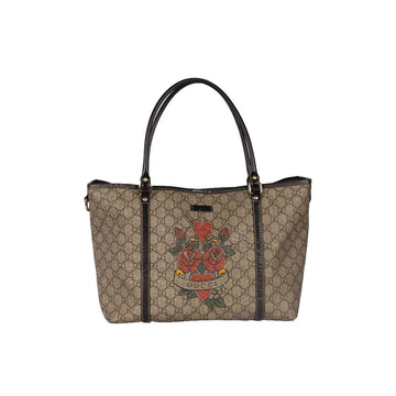 Brown Canvas Gucci Tote