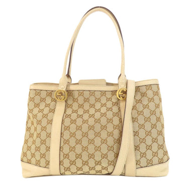 Brown Canvas Gucci Tote