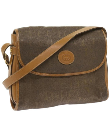 Brown Cotton Gucci Shoulder Bag