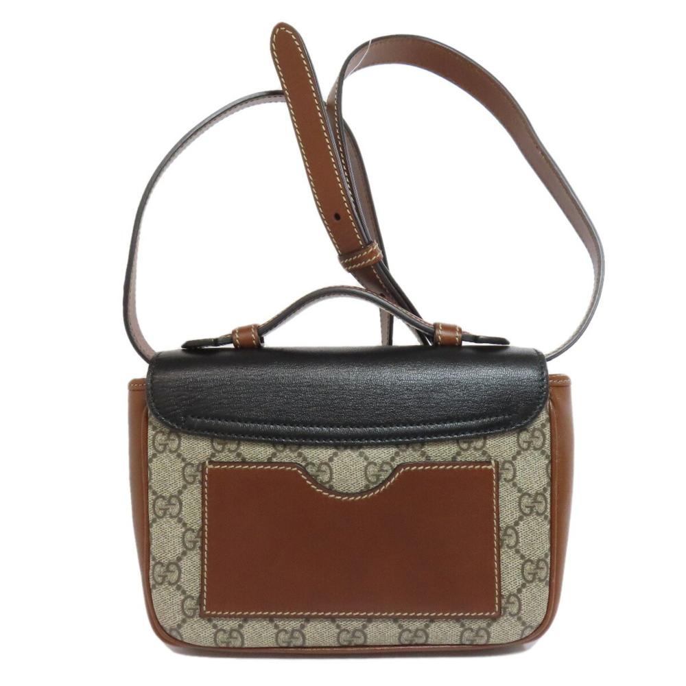 Brown Fabric Gucci Shoulder Bag